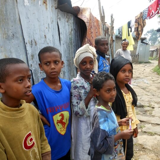 Children in Ethiopia aid